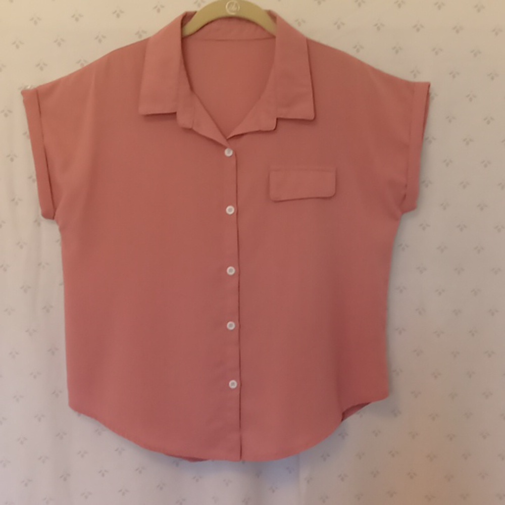 Shein Sleeveless Button Down Blouse L